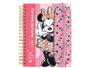 Estojo Escolar Disney Minnie Com Elástico Para Fixar em Caderno Dac