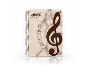 Caderno Universitário 1x1 Música Stilo – 80 Folhas